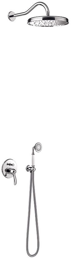 Tres Monoclasic conjunto de ducha empotrado con rociador con efecto lluvia cromo 242.180.03