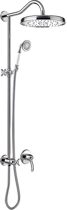 Tres Monoclasic conjunto de ducha empotrado con rociador con efecto lluvia cromo 242.177.03