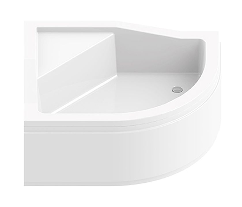 New Trendy Maxima plato de ducha semicircular 100x80 cm blanco B-0367