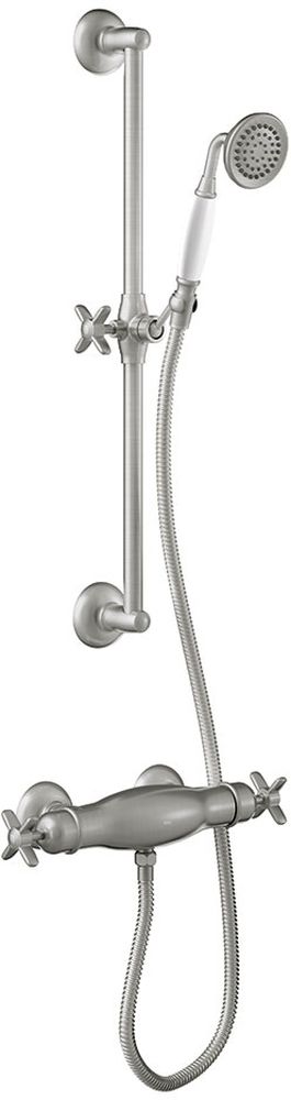Tres Monoclasic conjunto de ducha a pared con termostato acero 242.164.02.AC