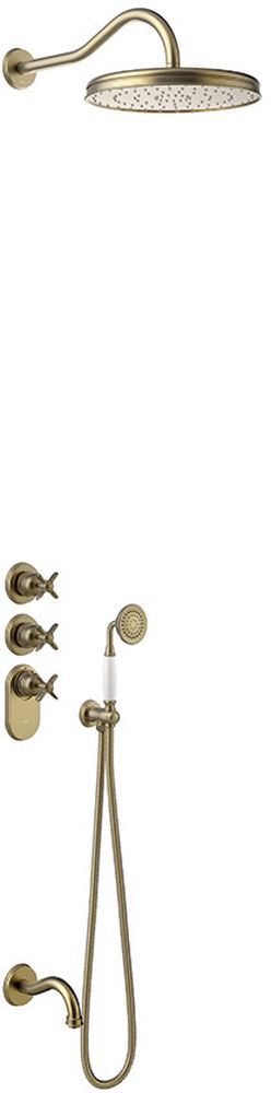 Tres Monoclasic conjunto de ducha empotrado con termostato con rociador con efecto lluvia || 242.353.01.LV