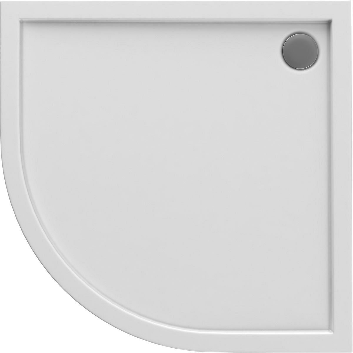 Oltens Superior plato de ducha semicircular 80x80 cm blanco 16001000