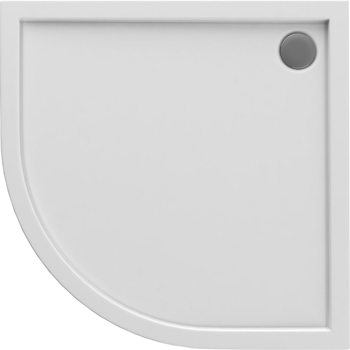 Oltens Superior plato de ducha semicircular 90x90 cm blanco 16002000