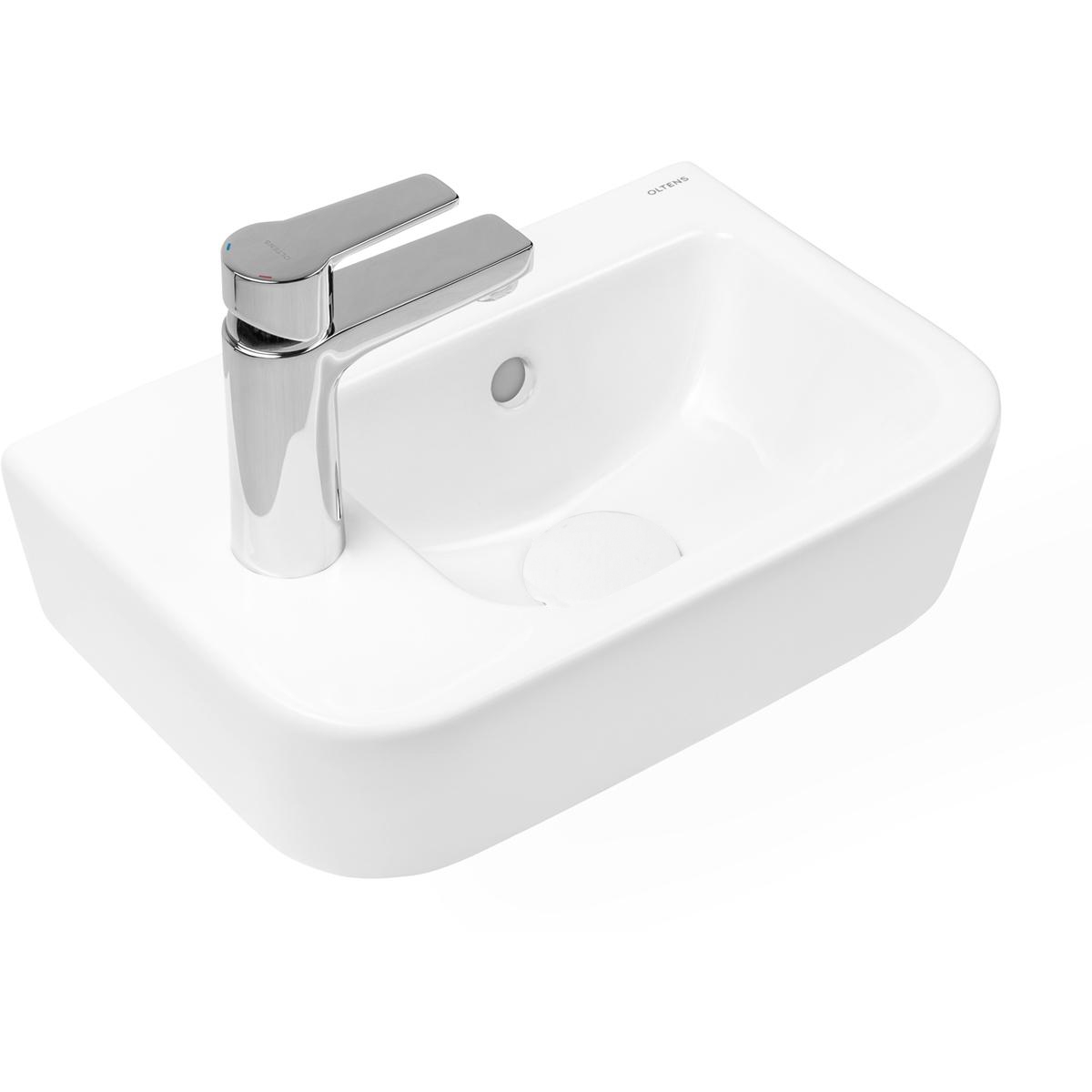 Oltens Vernal lavabo 37x24.5 cm semicircular clásico blanco 41004000