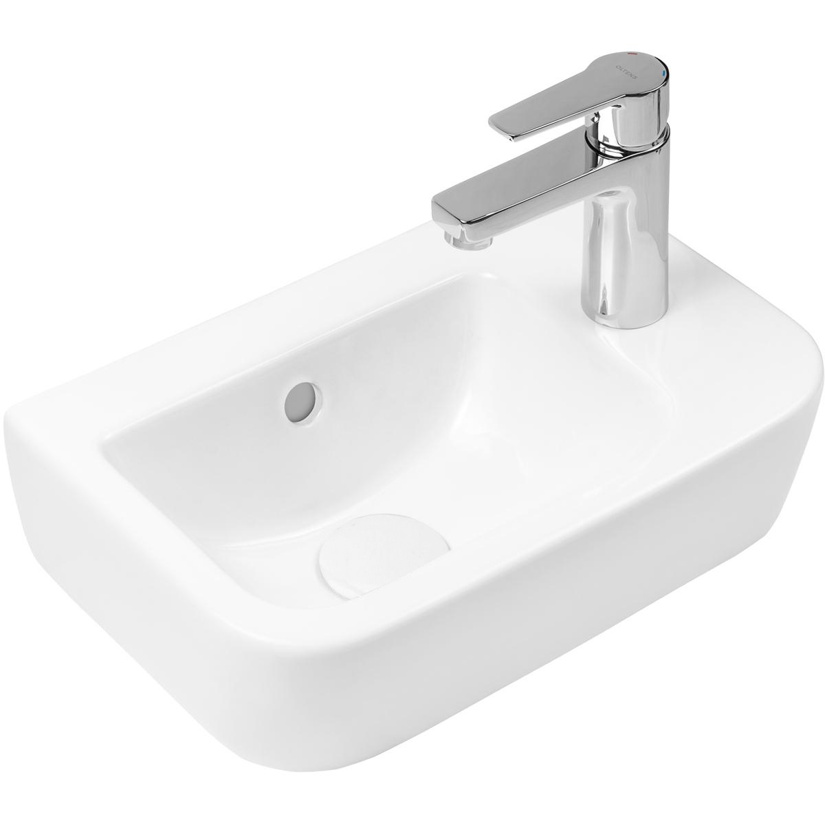 Oltens Vernal lavabo 37x24.5 cm semicircular clásico blanco 41005000