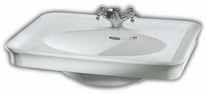 Hatria Dolcevita lavabo 75x57.5 cm rectangular clásico blanco Y0EJ01