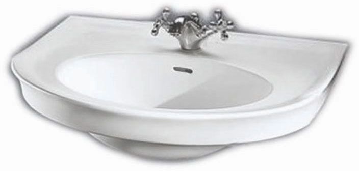 Hatria Dolcevita lavabo 70x55 cm semicircular clásico blanco Y0EX01