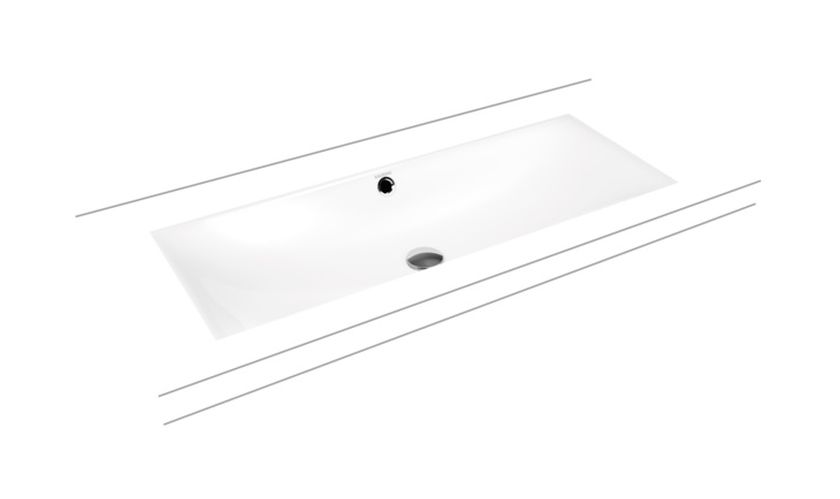 Kaldewei Silenio lavabo 93.4x39.1 cm rectangular bajo encimera blanco 906106313001