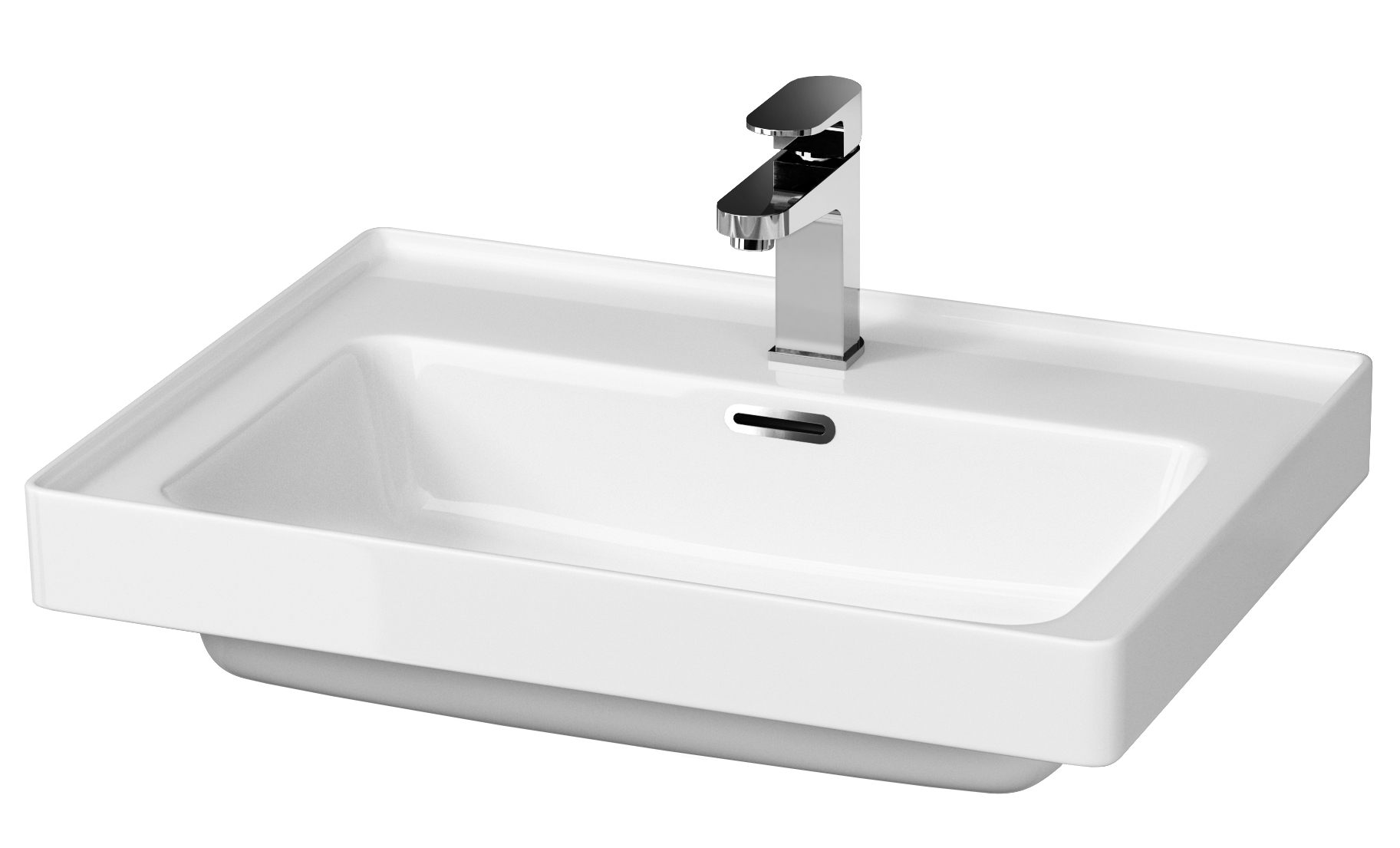 Cersanit Crea lavabo 60x44.5 cm rectangular para mueble blanco K114-006