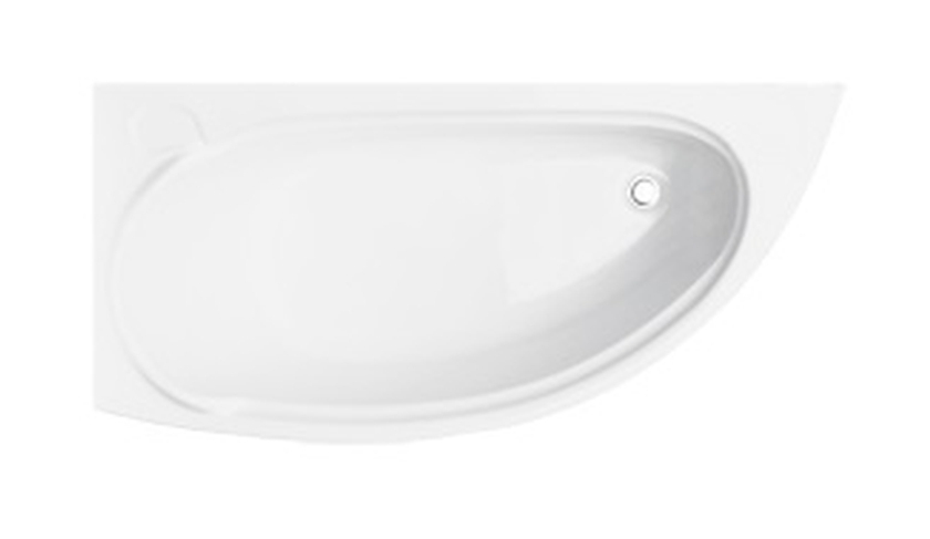 Besco Mini bañera de esquina 150x69 cm izquierda blanco #WAM-150-MNL