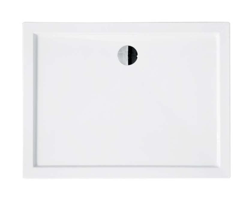 Besco Alpina Slimline plato de ducha rectangular 120x80 cm blanco BAA-128-P