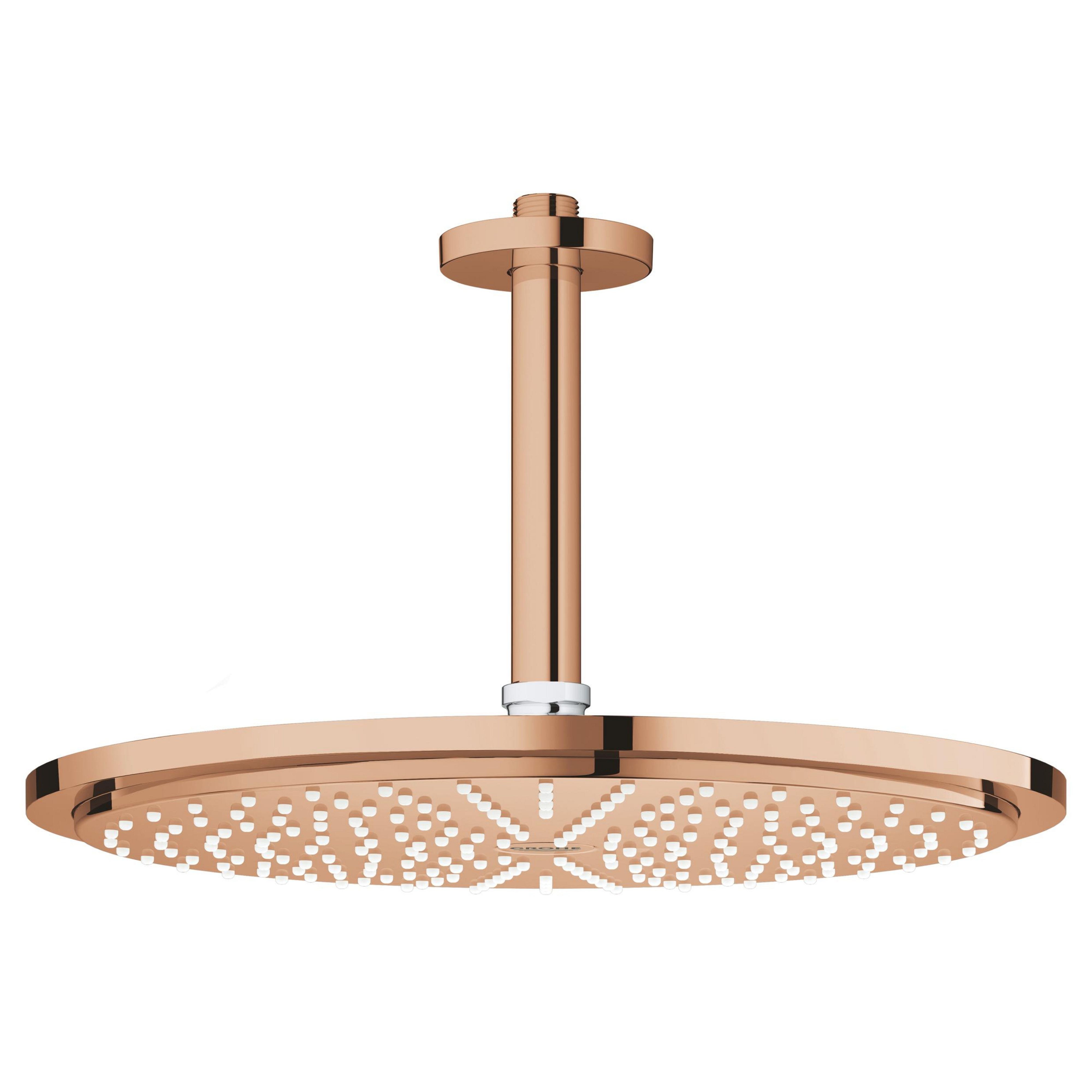 Grohe Rainshower brazo de ducha con efecto lluvia 31x31 cm circular Warm Sunset 26067DA0