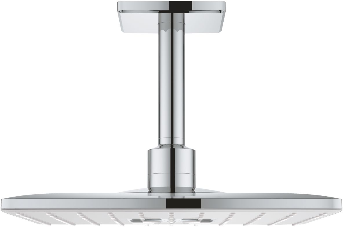 Grohe Rainshower brazo de ducha con efecto lluvia 31x31 cm cuadrada StarLight Chrome 26481LS0