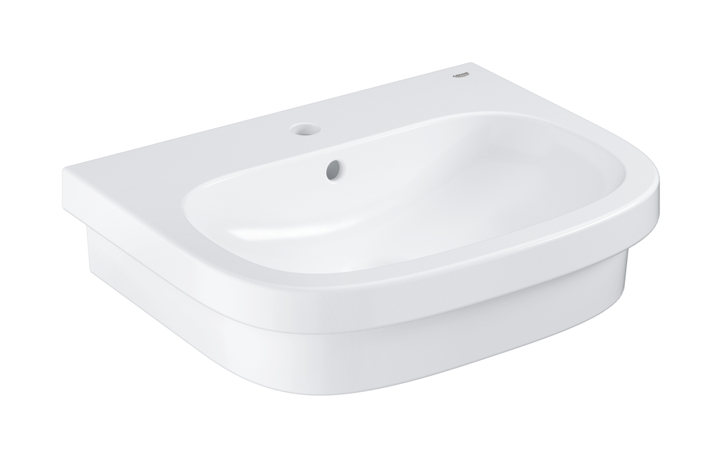 Grohe Euro Ceramic lavabo 60x48 cm semicircular sobre encimera blanco 39337000