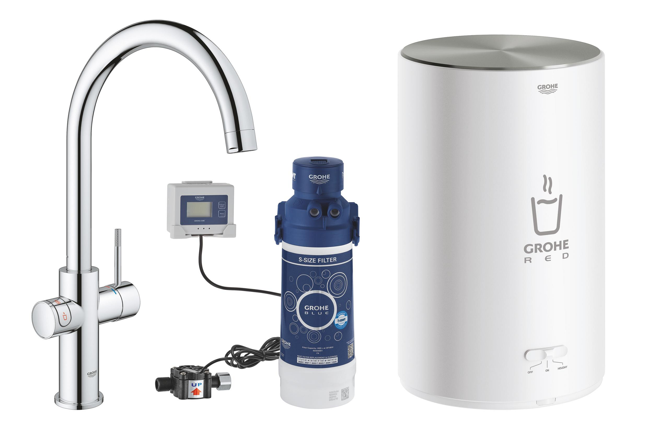 Grohe Red grifo de cocina de pie StarLight Chrome 30083001