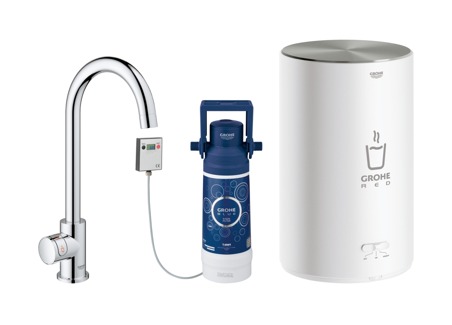 Grohe Red grifo con caldera de pie StarLight Chrome 30085001