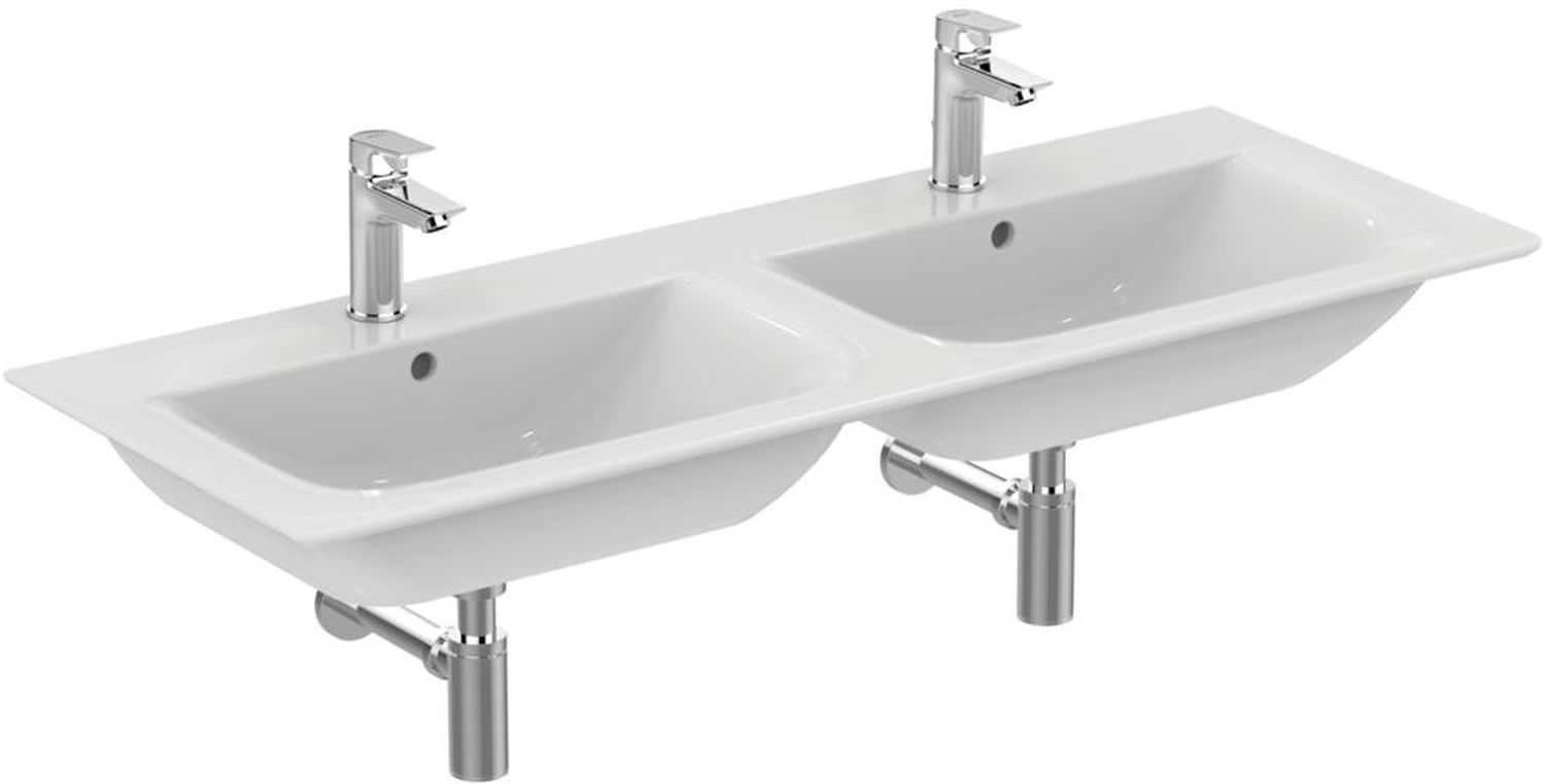 Ideal Standard Connect Air lavabo 124x46 cm rectangular clásico-para mueble-doble blanco E027301