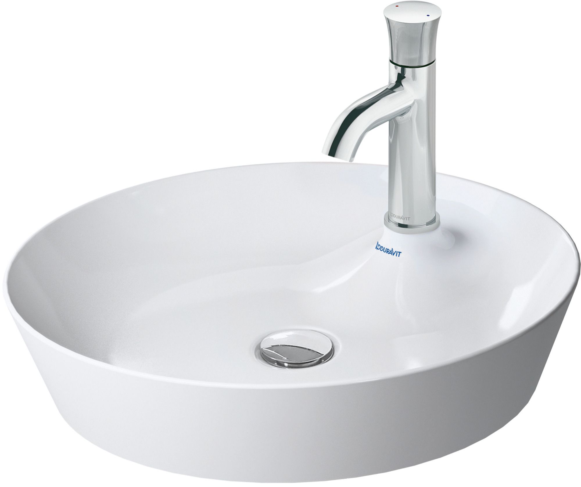 Duravit Cape Cod lavabo 48x48 cm circular sobre encimera blanco 23284800001