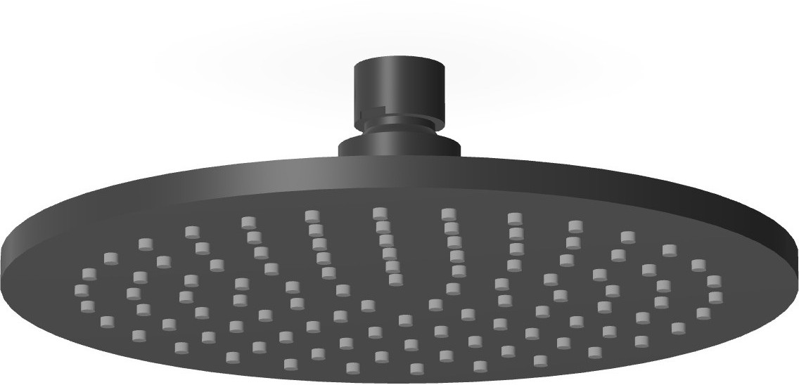 Zucchetti Closer ducha con efecto lluvia 20x20 cm circular negro Z94265.N6