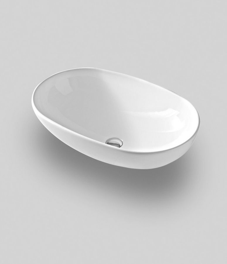 Art Ceram La Ciotola lavabo 70.5x44 cm oval sobre encimera blanco LCL00201;00