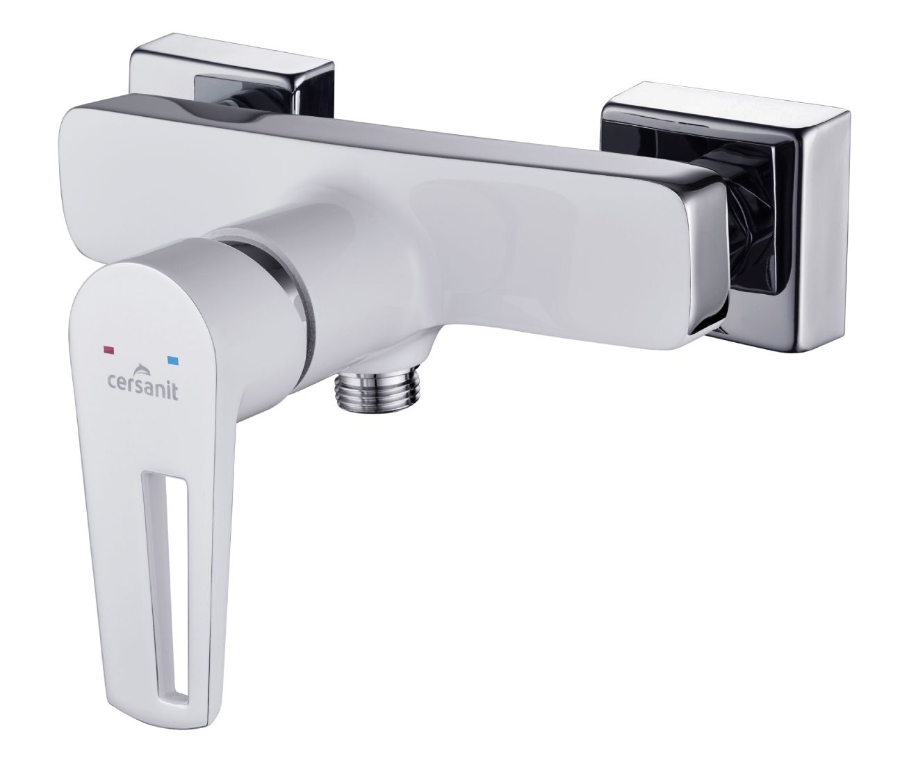 Cersanit Mille grifo para ducha a pared blanco S951-033