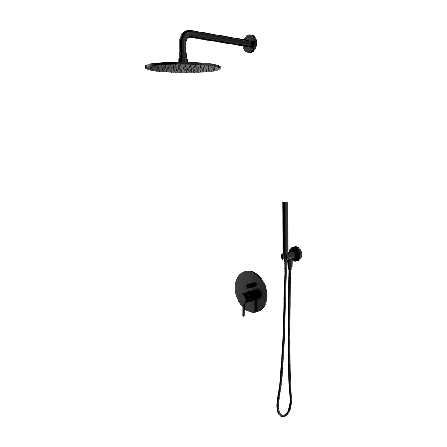 Omnires Y conjunto de ducha empotrado negro SYSY18BL