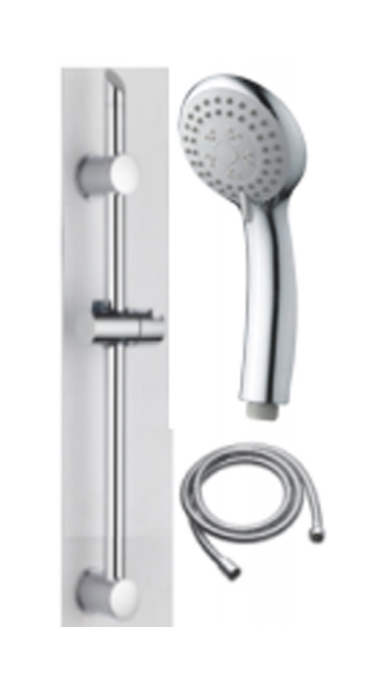 Invena City conjunto de ducha a pared cromo AU-06-001