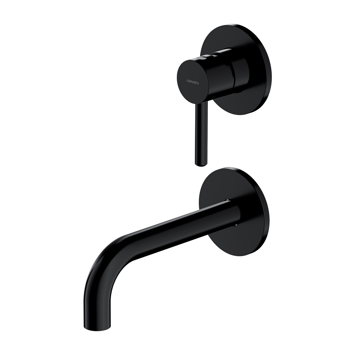 Omnires Y grifo para lavabo empotrado negro Y1215NBL