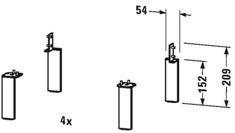 Duravit patas UV999400000