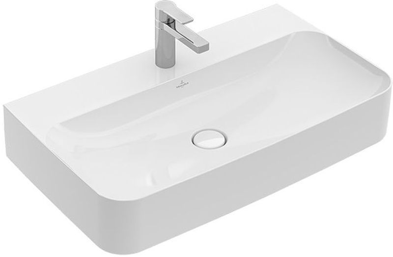 Villeroy & Boch Finion lavabo 80x47 cm rectangular clásico-para mueble blanco 41688CR1