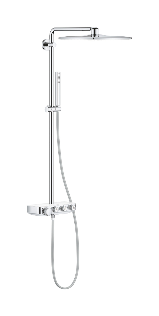 Grohe Euphoria conjunto de ducha a pared con termostato con rociador con efecto lluvia StarLight Chrome 26508LS0