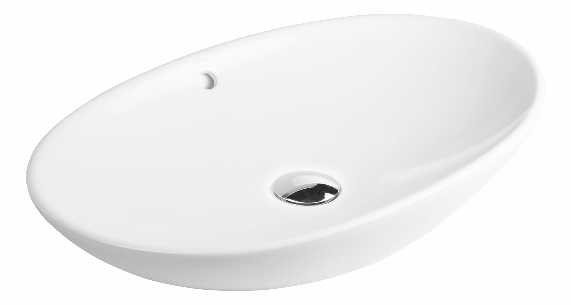 Oltens Sogne lavabo 63x42 cm oval sobre encimera blanco 40310000