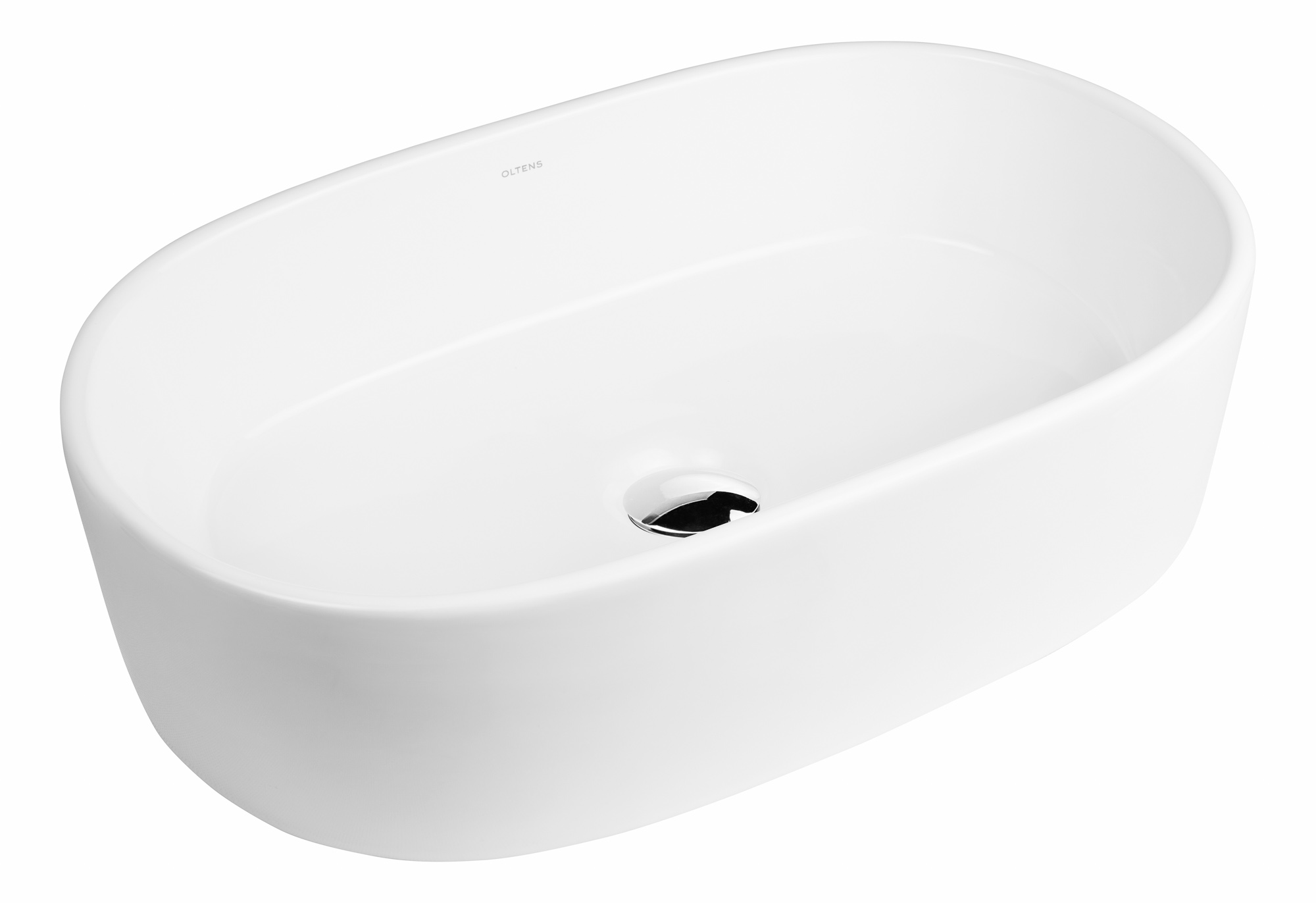 Oltens Lom lavabo 55x34 cm oval sobre encimera blanco 40311000