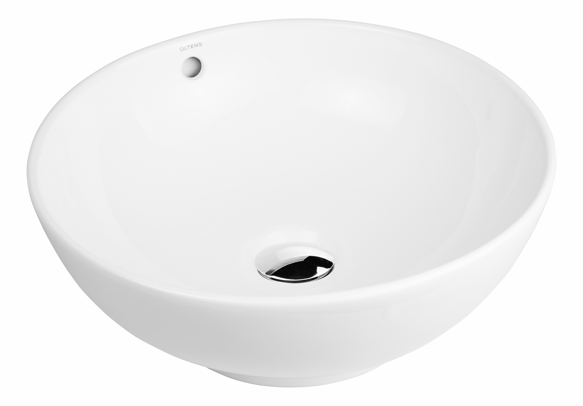 Oltens Fana lavabo 42x42 cm circular sobre encimera blanco 40312000