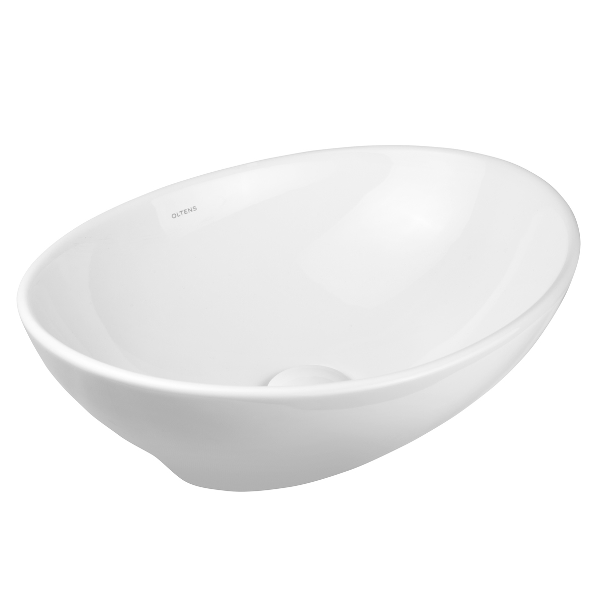 Oltens Etne lavabo 40x33 cm oval sobre encimera blanco 40313000