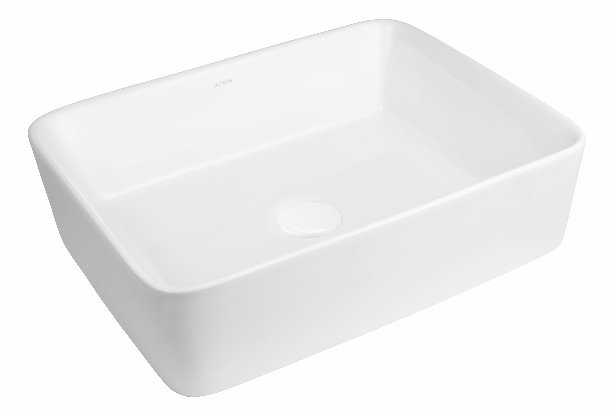 Oltens Forde lavabo 48x37 cm rectangular sobre encimera blanco 40314000