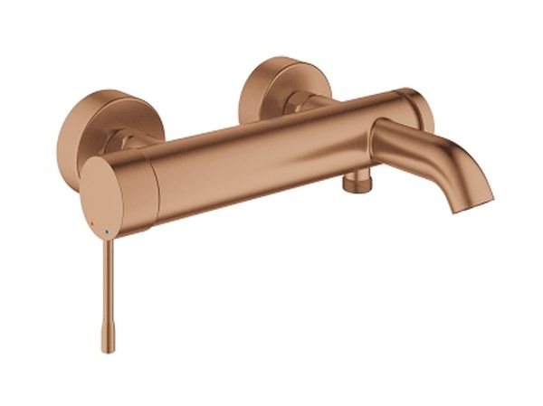 Grohe Essence grifo de bañera y ducha a pared Brushed Warm Sunset 33624DL1