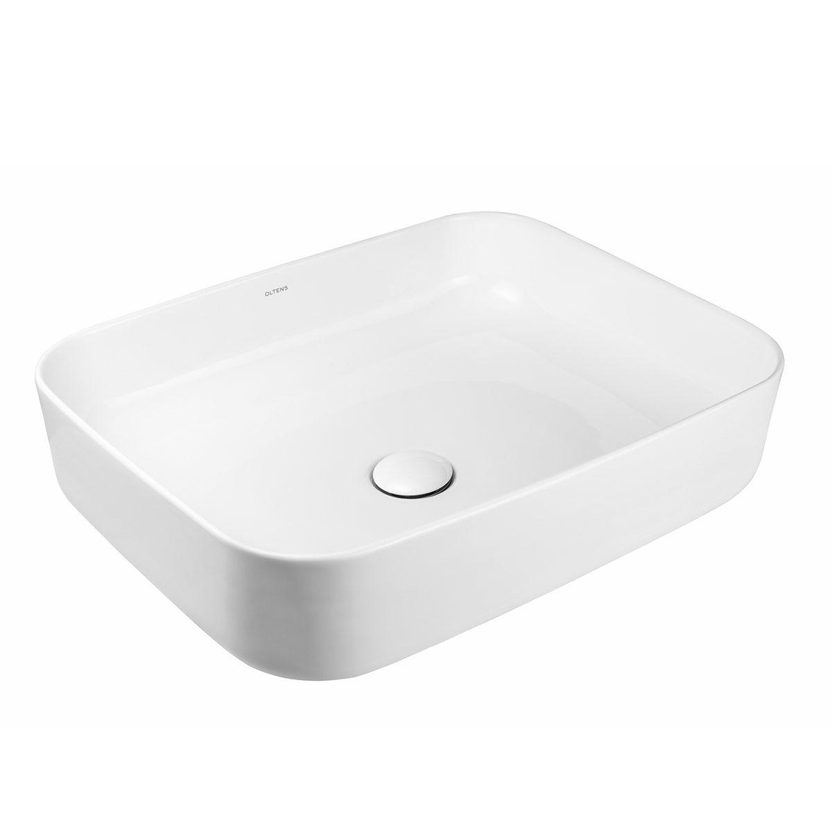 Oltens Hadsel lavabo 50x40 cm rectangular sobre encimera blanco 40808000