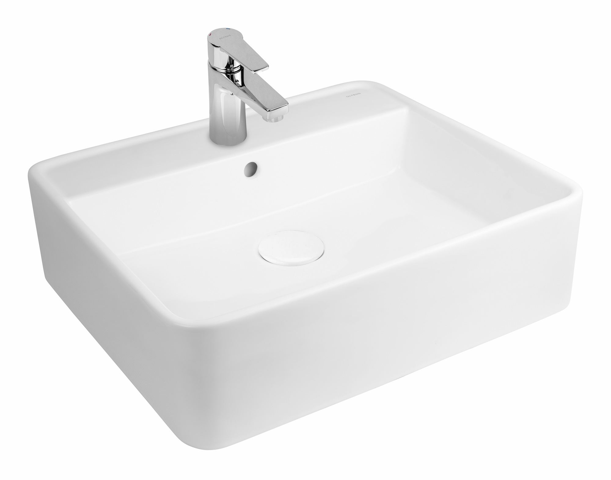 Oltens Hyls lavabo 58.5x44 cm rectangular sobre encimera blanco 41810000
