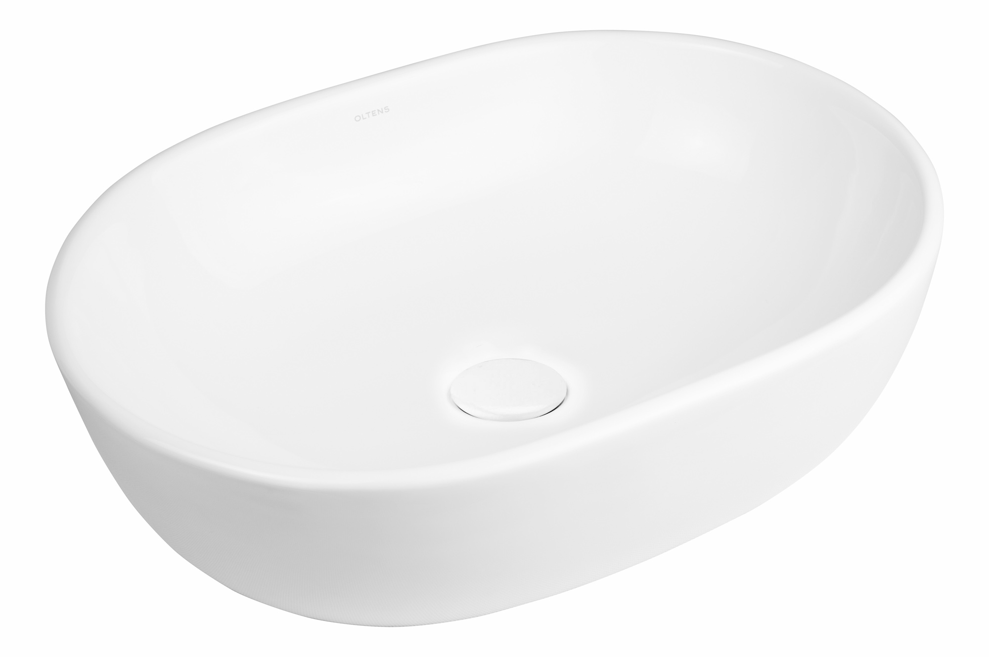 Oltens Hamnes lavabo 47.5x34 cm oval sobre encimera blanco 40809000