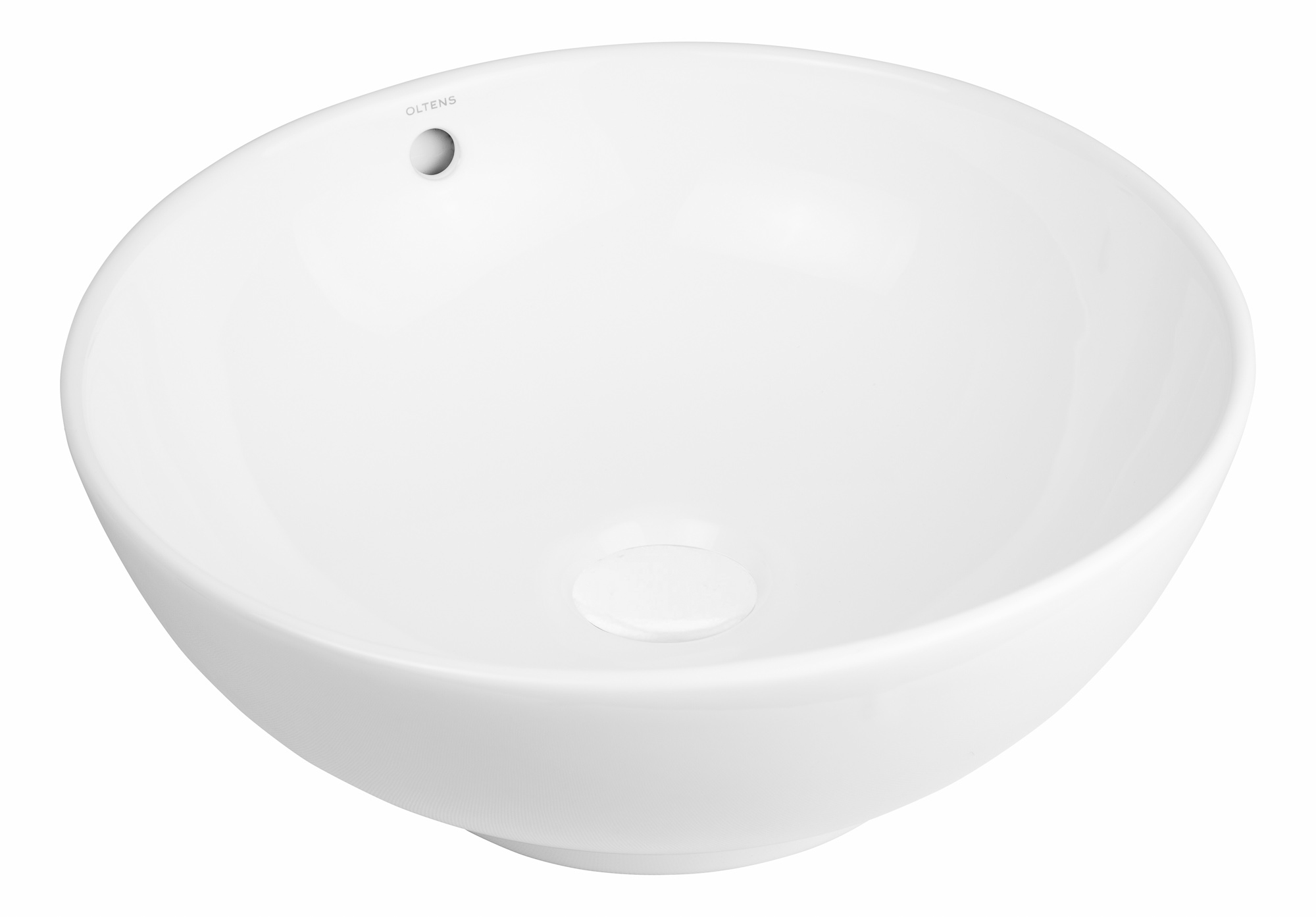 Oltens Fana lavabo 42x42 cm circular sobre encimera blanco 40812000
