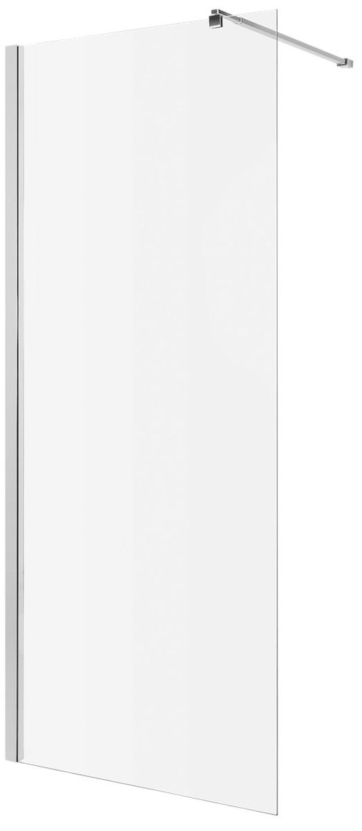Invena mampara de ducha walk-in 110 cm cromo brillante/vidrio transparente AK-32-112