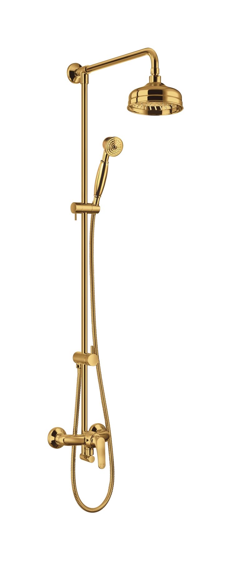 Omnires Art Deco conjunto de ducha a pared oro AD5144GL