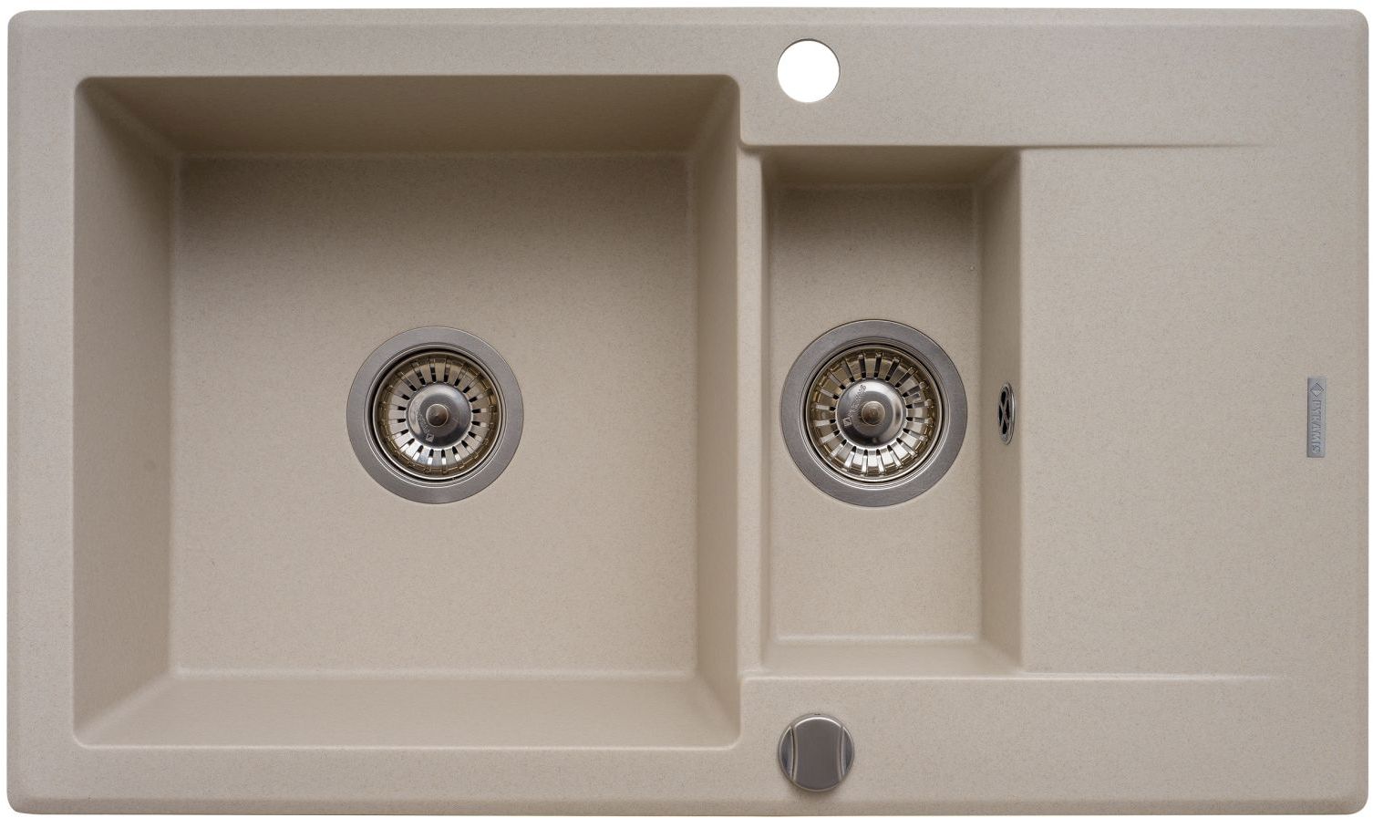 Pyramis Korfu fregadero de granito 78x46 cm beige 070061601