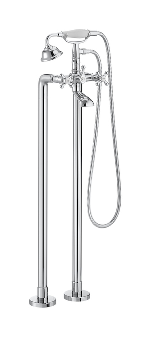 Roca Carmen grifo de bañera y ducha en suelo cromo A5A274BC00