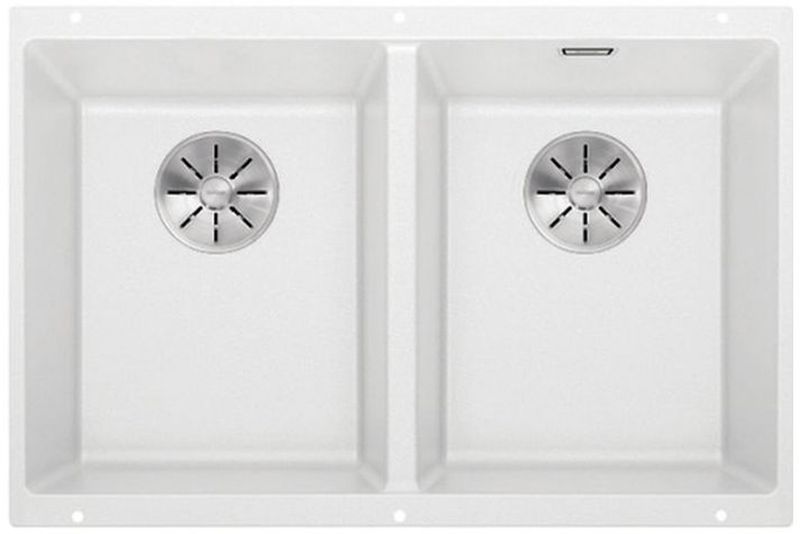 Blanco Subline 350/350-U fregadero de granito 70.5x40 cm blanco 523578