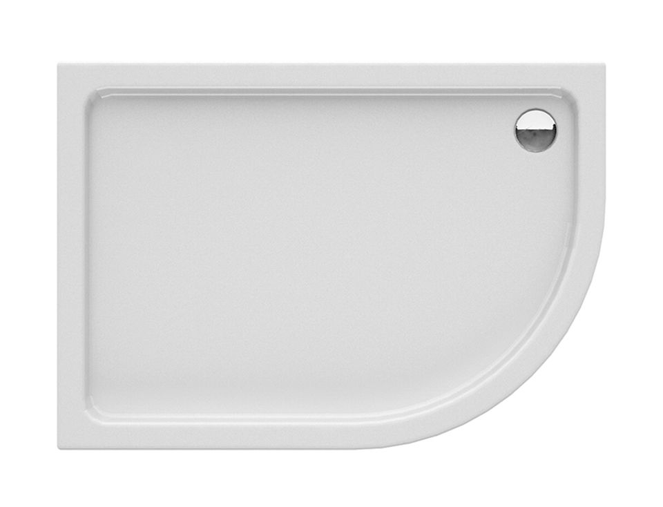 New Trendy New Maxima plato de ducha semicircular 120x85 cm blanco B-0376