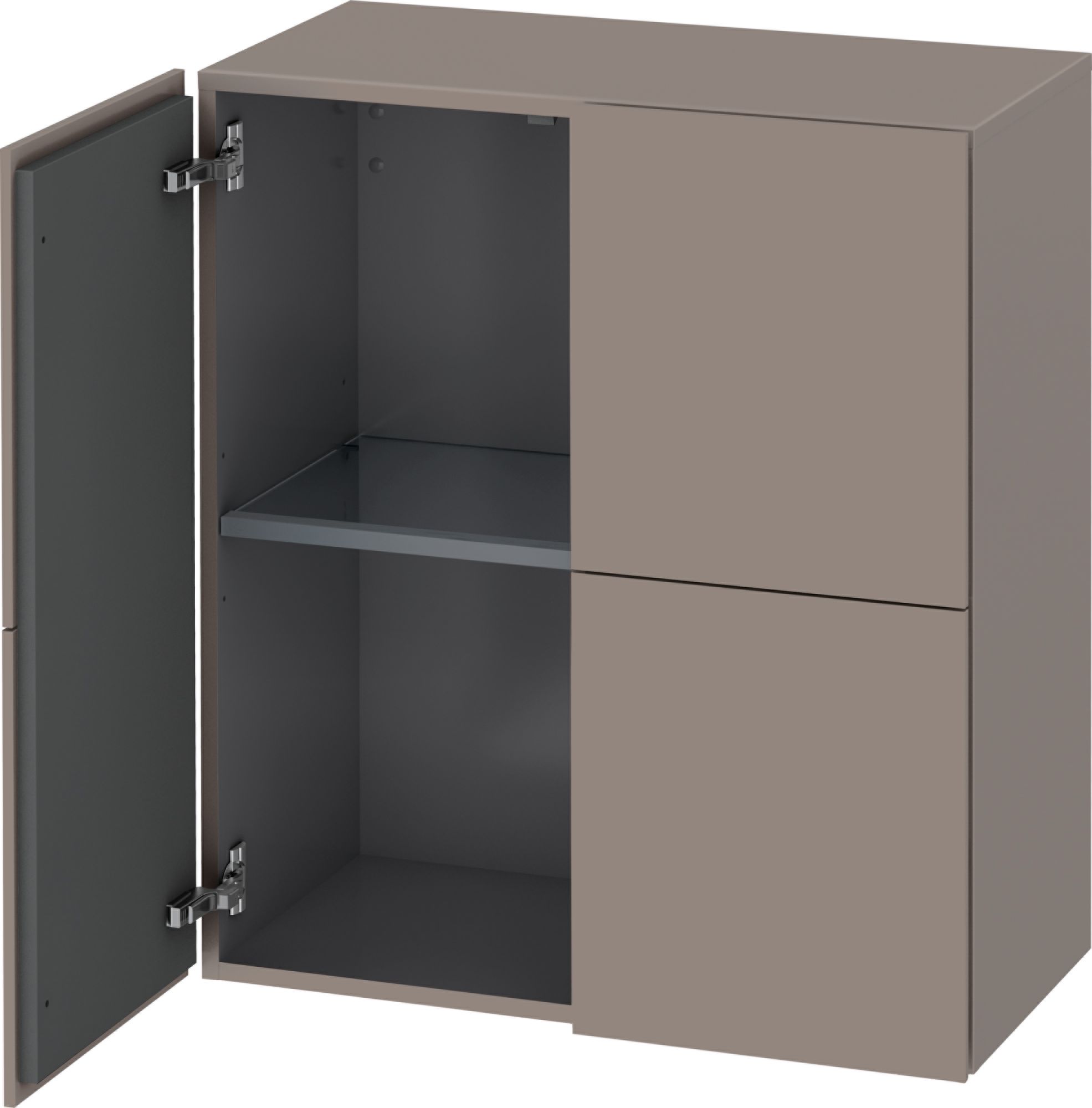 Duravit L-Cube armario 70x36.3x80 cm suspendido, lateral gris LC117704343