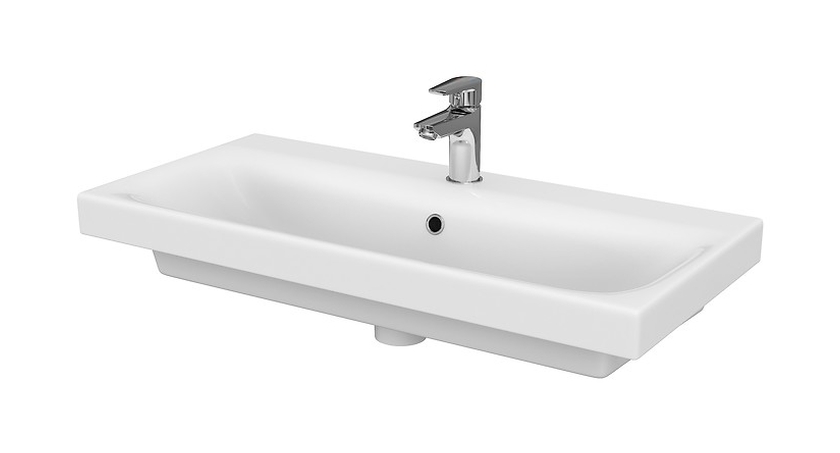 Cersanit Moduo lavabo 80x38 cm rectangular clásico-para mueble blanco brillante K116-012