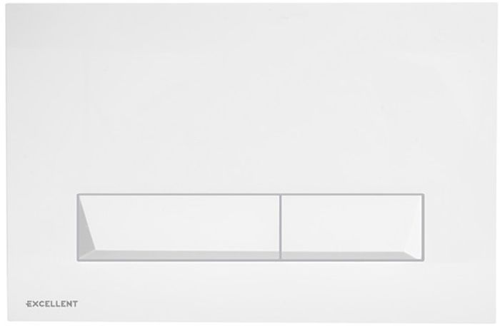 Excellent Platto botón de descarga para WC blanco INEX.PL230.150.WH